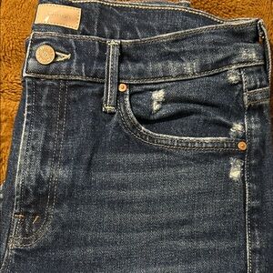 MOTHER Distressed Indigo Jeans